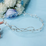 Taran elfic tiara in silver stainless steel viking medieval celtic elf queen princess of the forest woodland